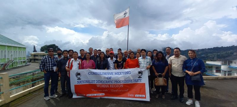 NDPP Wokha Region along with Central Executive Board (CEB) team members pose for lens during the consultative meeting at NDPP office Wokha on September 7. (Photo Courtesy: NDPP Wokha, Media Cell)