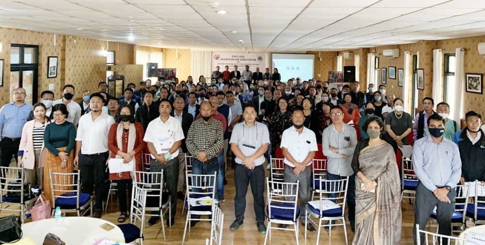 Participants of the state level orientation and sensitization programme for District Education officials under the Nagaland Education Project (NEP)- The Lighthouse at Hotel de Oriental, Kohima on October 21.