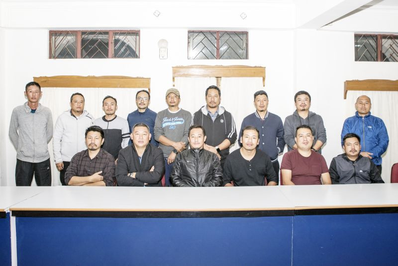 Basketball Association Mokokchung District officials and members during a meeting held at Longkumer Kilem on November 2.