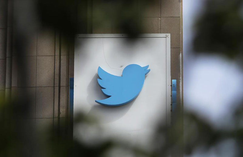 This July 9, 2019 file photo shows a sign outside of the Twitter office building in San Francisco.. (AP File Photo)