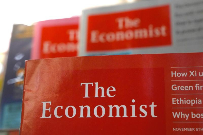 The Economist magazines are displayed at a book store in Hong Kong, Saturday, Nov. 13, 2021. Hong Kong authorities declined to renew a visa for a foreign journalist working for The Economist without any explanation, the magazine said in a statement on Friday. Sue-Lin Wong, who is Australian, was based in Hong Kong for the magazine and covered China and Hong Kong. (AP Photo)