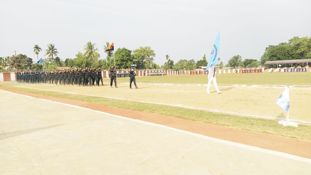 Teams representing the 32 competing units of the Nagaland Police at the opening ceremony of the 39th  Nagaland Police Duty-cum-Sports Meet 2021 at the Nagaland Police Complex, Chümoukedima on November 12.