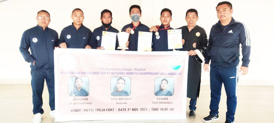 Participants of the National Kung-Fu Championship from Nagaland.