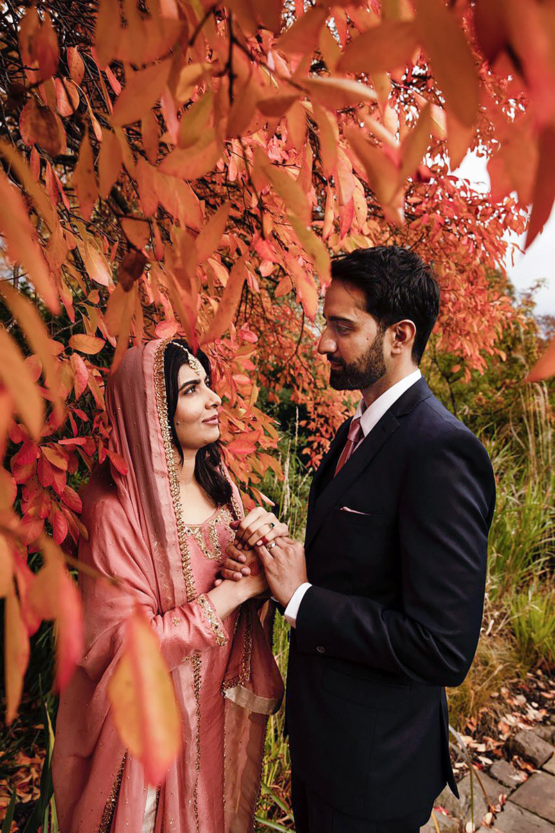 Nobel laureate Malala Yousafzai and her partner Asser on their wedding day in UK's Birmingham. (PTI Photo)