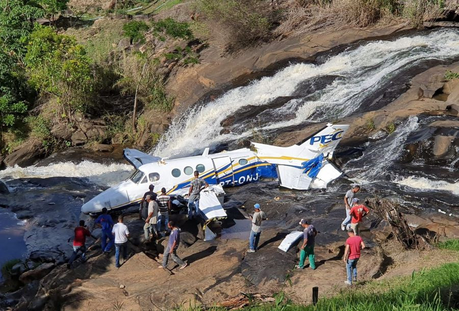 Minas Gerais State: This handout photo released by Minas Gerais Military Firefighters Corps shows the airplane plane that crashed that was transporting Brazilian singer Marilia Mendonca, in the southeastern Brazilian of state Minas Gerais, Friday, Nov. 5, 2021. One of Brazil's most popular singers and a Latin Grammy winner, Mendonca died on Friday, Nov. 5, 2021, in an airplane crash on her way to a concert. Mendonvßa was 26 and performed country music in Brazil called sertanejo. AP/PTI