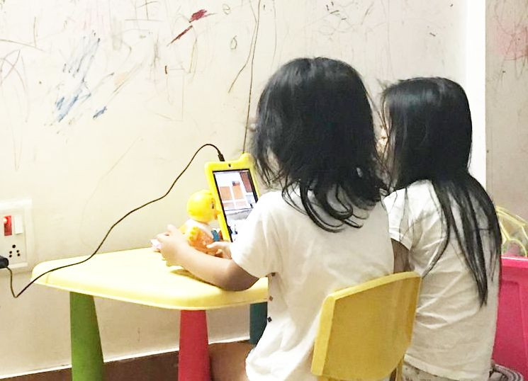 Kindergarten students Grace and Ruth attend an online class session earlier in October. The Government of Nagaland had on October 26, allowed reopening of schools for Classes 1-4 in rural areas while authorising the district task forces to take decisions on the same in urban areas. (Image for representational purpose)