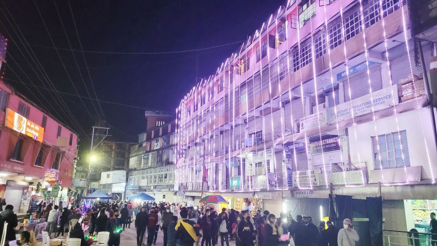 Night Bazaar in Kohima as part of Hornbill festival on December 1. (Morung Photo)