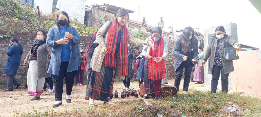 Officials of the LEH seen destroying the seized item on December 10.