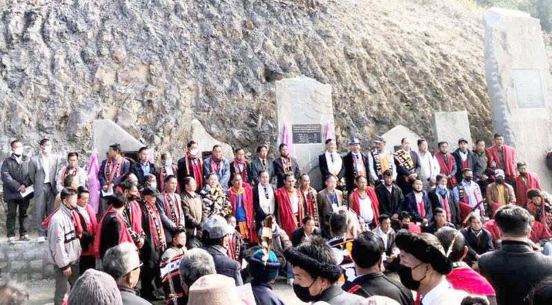 Dignitaries and village elders during cultural festival at Leshemi.