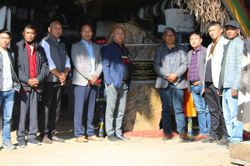 Officials and others during the inauguration of the newly constructed Yongsha Morung at Tangha village under Longleng district on December 2. (DIPR Photo)