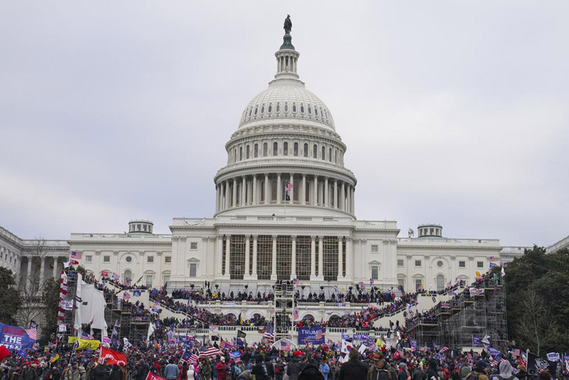 Insurrections loyal to President Donald Trump rally at the U.S. Capitol in Washington on Jan. 6, 2021. A federal appeals court has ruled against an effort by former President Donald Trump to shield documents from the House committee investigating the Jan. 6 insurrection at the Capitol. The three-judge panel said Thursday, Dec. 9, there was a "unique legislative need" for documents that the committee has requested but whose release Trump has sought to block through executive privilege.(AP File Photo)