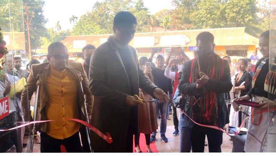 EAC Chümoukedima Seyiekhrietuo Solo officially opens the Jack’n Jill shopping mall, Chümoukedima on December 16. (Morung Photo)