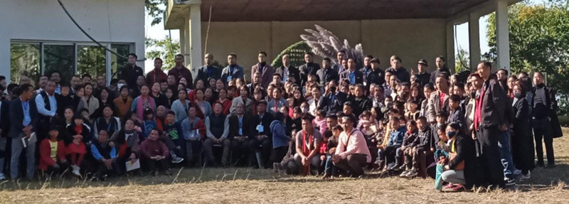 Members of Kohima Pangti community during their golden jubilee celebration on December 14. (Morung Photo)