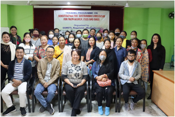 Dr Watimongla Jamir, Director SAMETI & Principal IETC  with SAMETI officials during the training programme. 