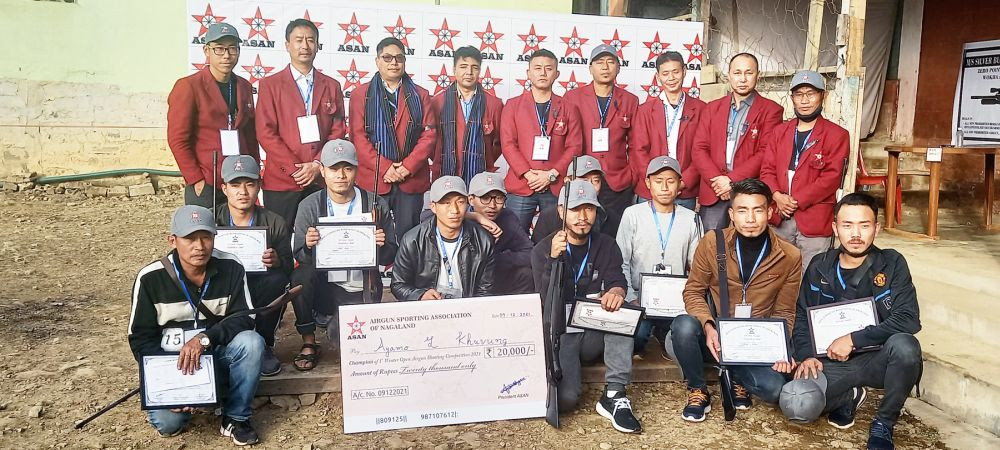 The winners along with ASAN officials after the first Winter Open Air Gun Shooting Competition.