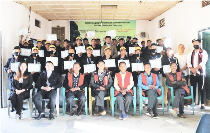 ENVIS officials along with the chief guest, village council members and GSDP trainees during the valedictory function held on December 15.