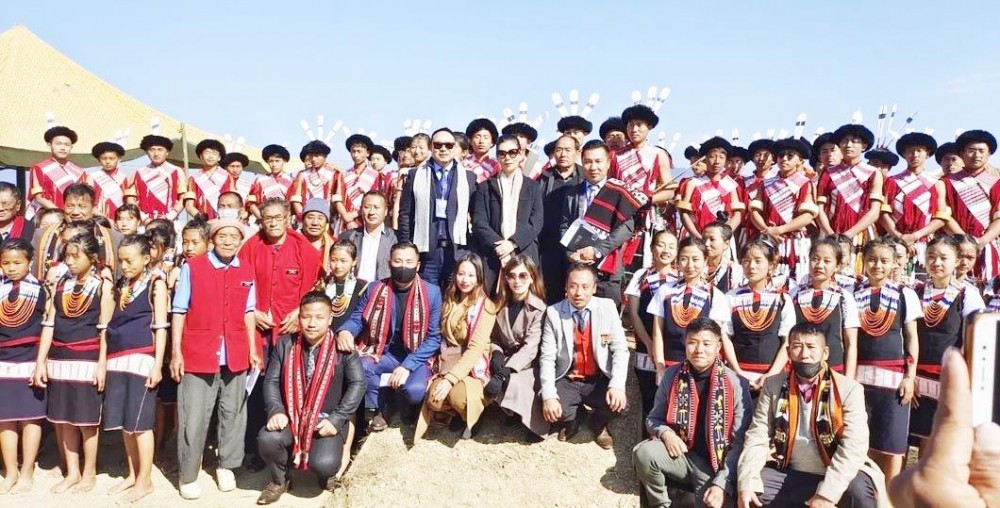 Kuzholuzo (Azo) Nienu and other during cultural session of PSU on December 30.