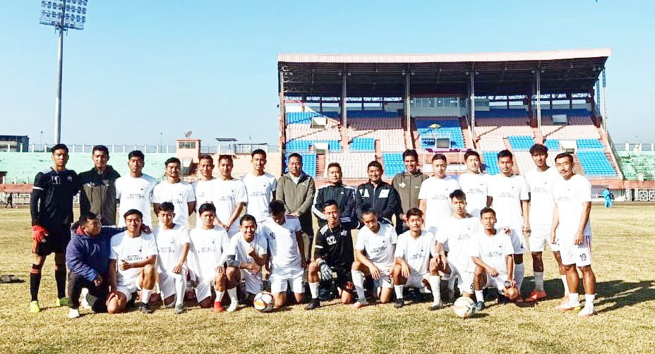 The Nagaland team with officials.