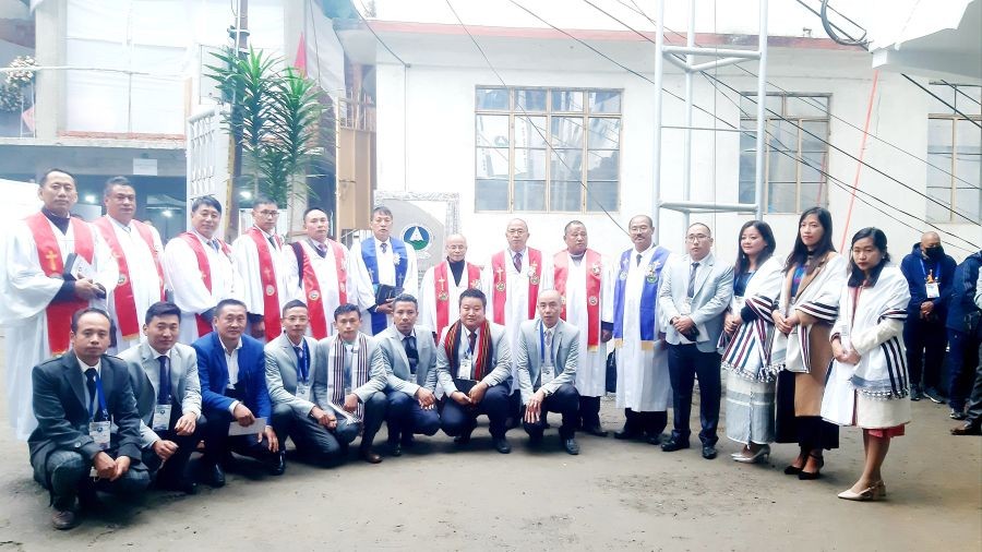 Church leaders and others on the first day of the KTCRYF silver jubilee celebration on January 15.