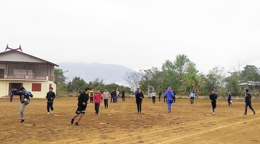 Trainees of football referee training at Khuza town.