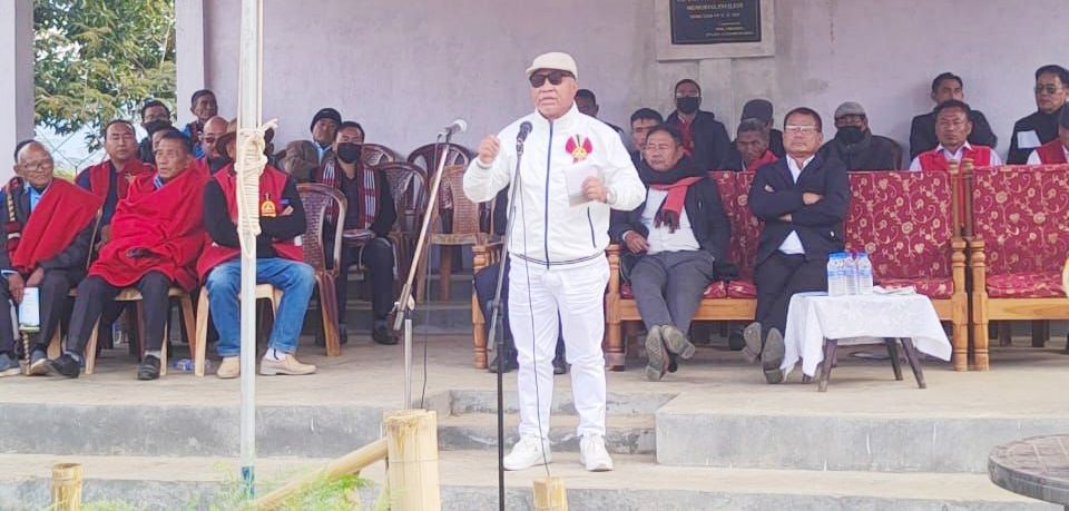 Er Picto Shohe addressing the 7th edition of Saptiqa Area Sports Association (SASA) at Usütomi village on January 19.