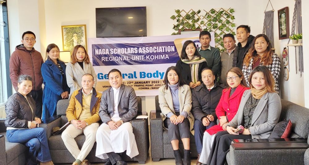 Members of NSA Regional Unit Kohima and others during its general body meeting on January 22. (Morung Photo)