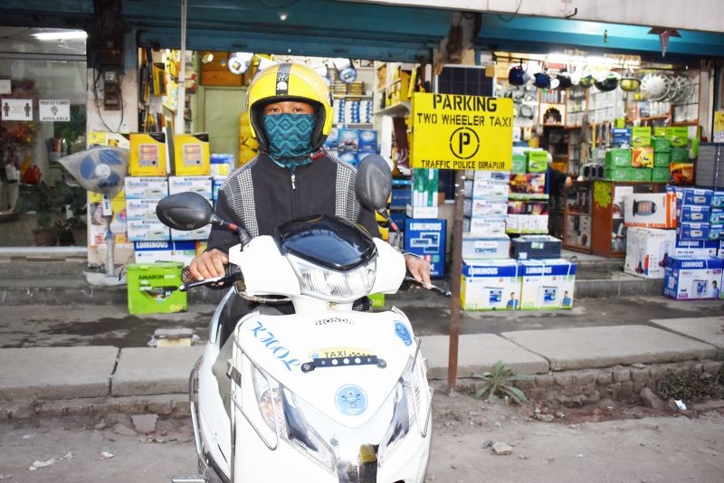 A two wheeler taxi driver in Dimapur. (Morung file Photo)