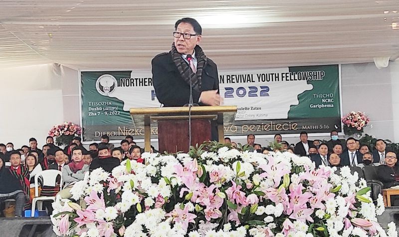Rev Dr Tseibou Rutsa speaking at the programme on January 9.