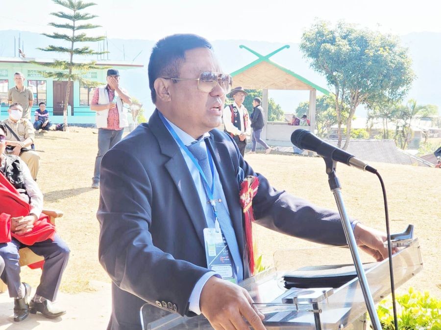 APC Nagaland, Y Kikheto Sema speaking as the special guest at the 28th Biennial Conference of Saptiqa Area Students’ Union (SASU) at Shena New Village on January 7.