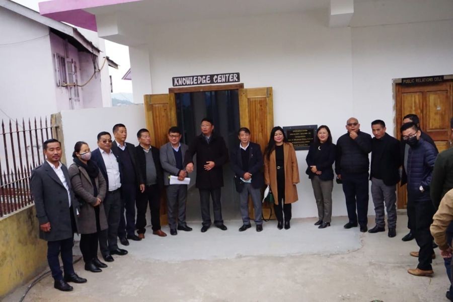 Inauguration of ‘Knowledge Centre’ at PHED directorate Kohima by Mhonbemo Patton on January 20.