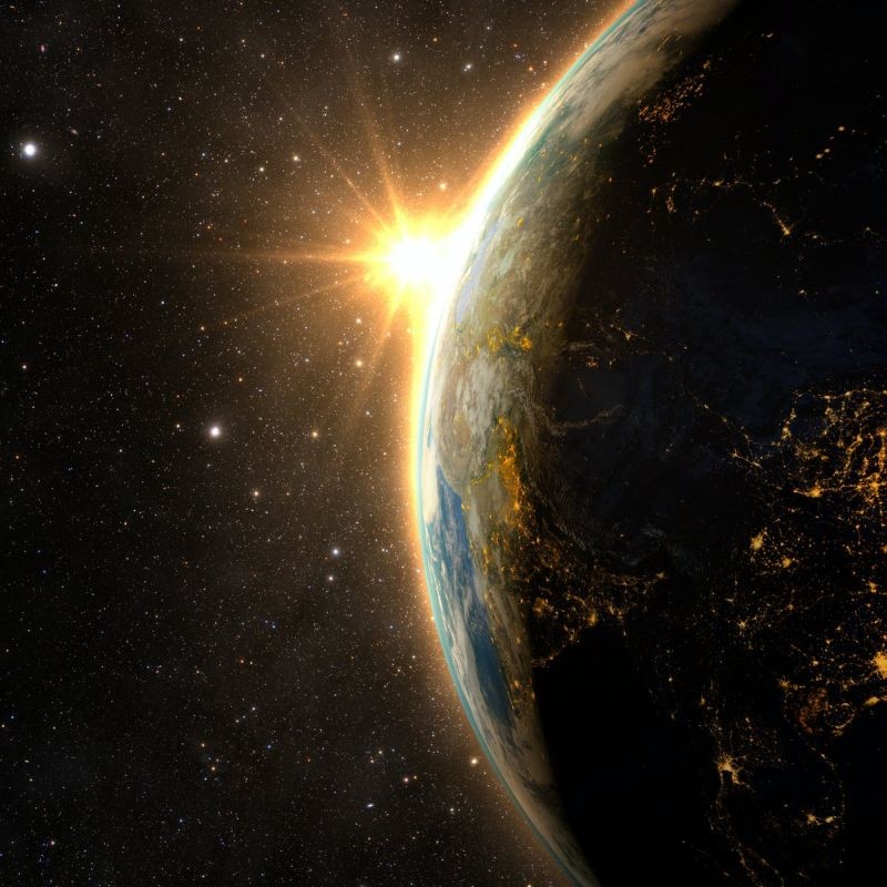 The Earth spins as it orbits the Sun. Elements of this image furnished by Nasa. janez volmajer/Shutterstock