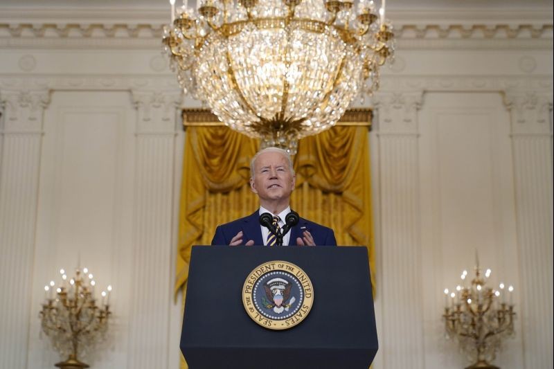 President Joe Biden speaks during a news conference in the East Room of the White House in Washington on January 19, 2022. (AP/PTI Photo)