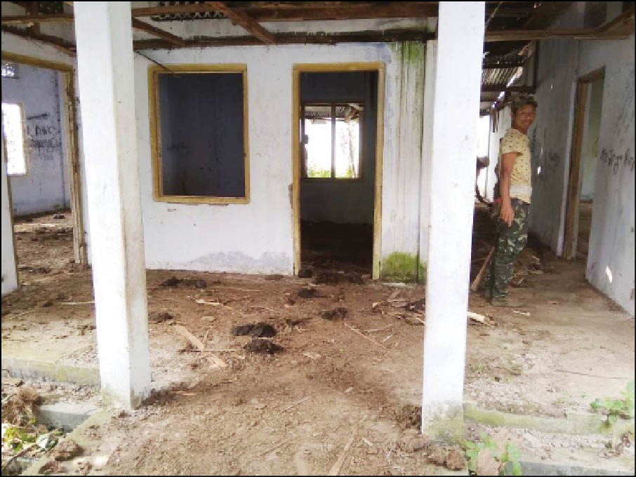 A section of the deserted PHC Mopong. The Mopong Hongkong Students Union (MHSU) under the theme ‘Year of Social Awakening’ has taken up the initiative to renovate the PHC with freewill contributions and services. (Photo Courtesy: MHSU)