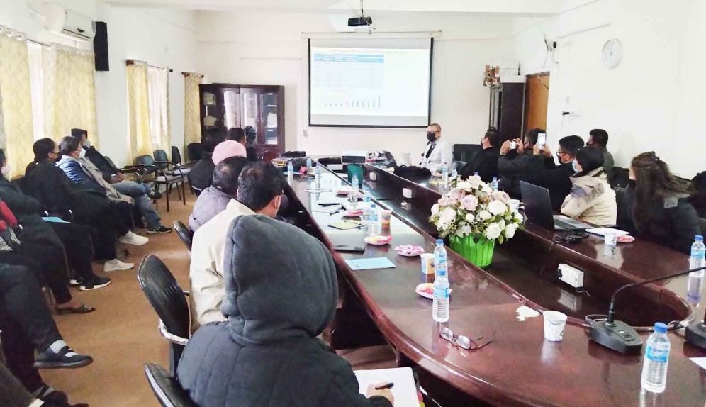 Officials and others during the National TB Elimination Programme annual review meeting at the IDSP Conference Hall, Directorate of Health & Family welfare, Kohima on February 3.