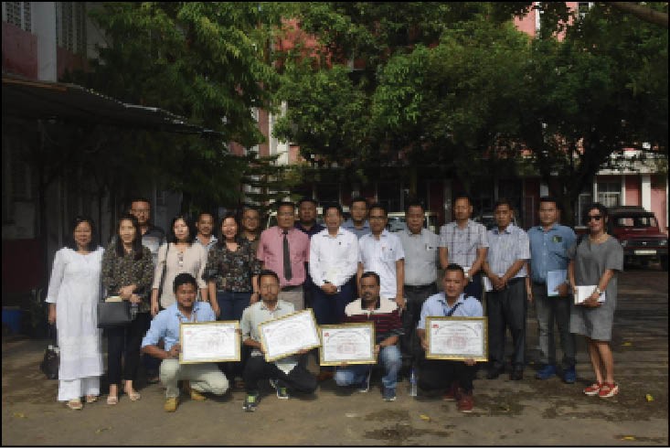 DC Dimapur and NTCP committee members with representatives of schools awarded as tobacco free schools after the meeting held on May 16. (DIPR Photo)