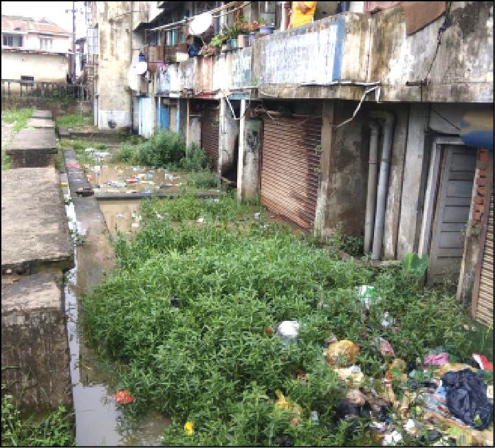 The dilapidated condition of Naga Shopping Arcade, Dimapur, once touted as the biggest shopping complex in the entire North East region. (Morung Photo)