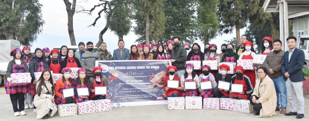 Dignitaries and participants of Free Intensive Cooking Course for women at Phek.