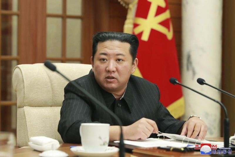 In file this photo provided by the North Korean government, North Korean leader Kim Jong Un attends a meeting of the Central Committee of the ruling Workers' Party in Pyongyang, North Korea, Jan. 19, 2022. (AP File Photo)