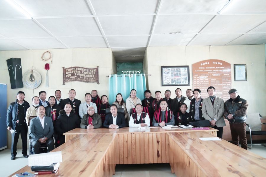 Sumi Hoho officials and others during the felicitation programme and consultative meeting held at Sumi Hoho Ki on February 18.