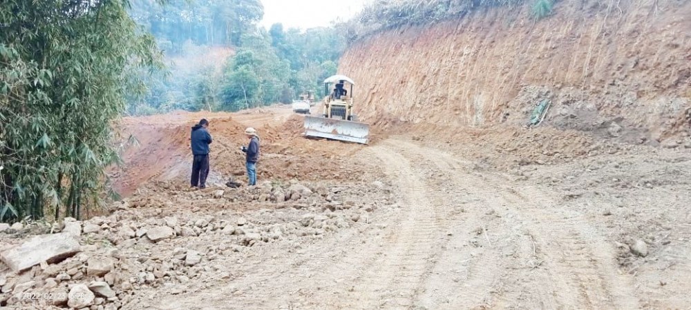 Stretch of Tening-Lekie Road Project under NERSDS. (Photo Courtesy: ZLSUN)