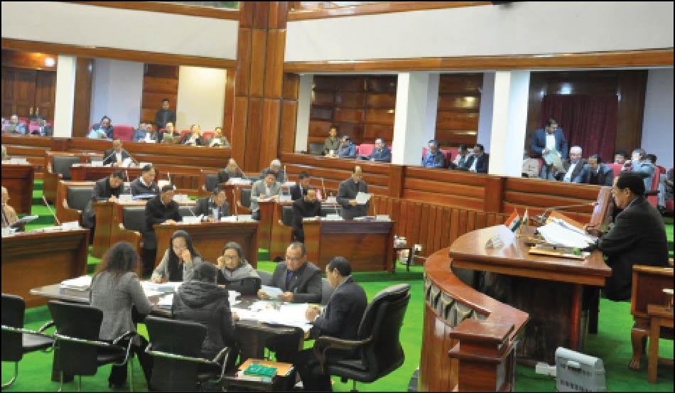 Final day of the third Session (13th NLA) in progress at the Assembly Hall, Kohima on February 26. (DIPR Photo)