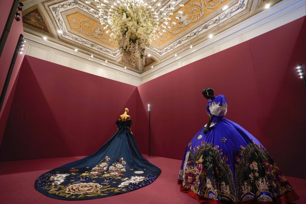 Milan: CORECTS TO SOHEE, NOT SHOEE - Mannequins wear creations as part of the Miss Sohee Fall/Winter 2022-2023 fashion collection, unveiled during the Fashion Week in Milan, Italy, Friday, Feb.25, 2022. AP/PTI(