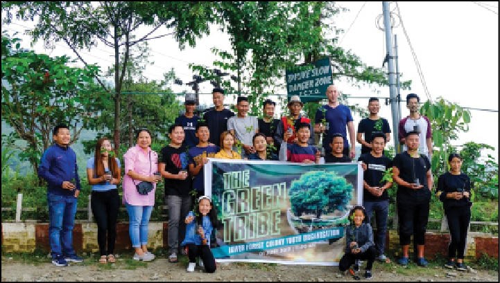 Youth of Lower Forest Colony Kohima under the initiative of Chubarenla Longchari, DYRO Kohima formally launched the ‘The Green Tribe’ on June 1. (DIPR Photo)