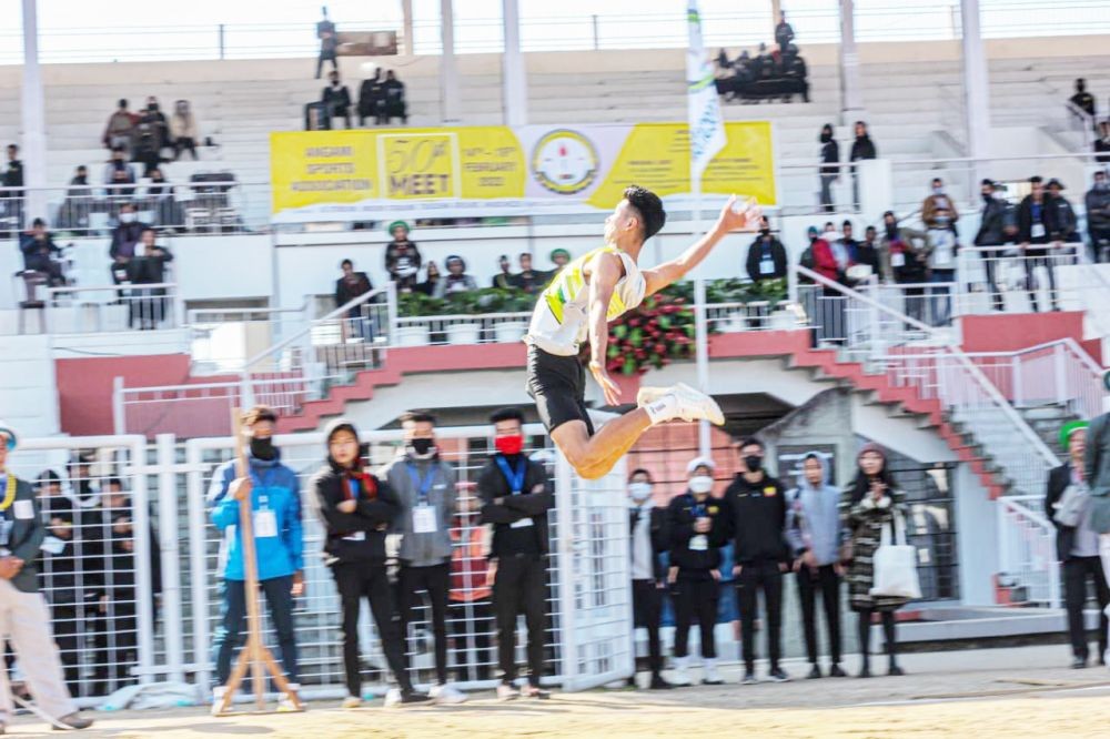 Glimpses of athletic events on day two of ASA 50th meet 2022 in Kohima on February 15. (Photo Courtesy: Viko)