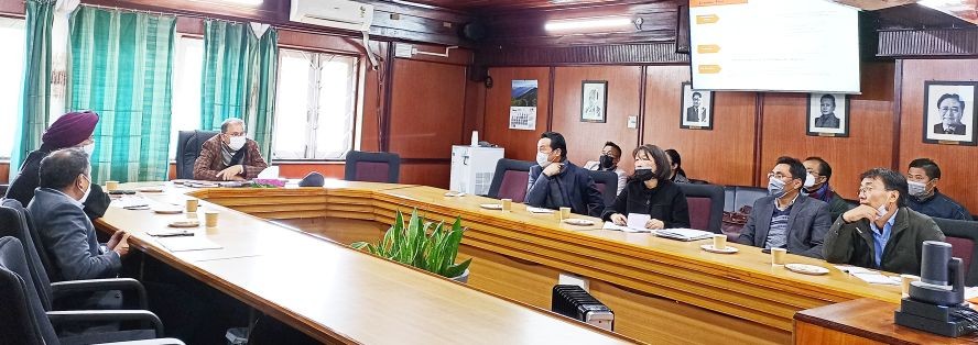 Activities of the Department of Industries & Commerce were highlighted during the departmental review meeting held at Chief Secretary's conference hall, Nagaland Civil Secretariat, Kohima on February 5. (DIPR Photo)