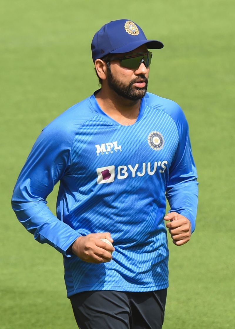 Ahmedabad: Indian cricket captain Rohit Sharma during a training session, ahead of the first ODI cricket match between India and West Indies, at the Narendra Modi Stadium , in Ahmedabad, Saturday, Feb. 05, 2022. (PTI Photo/Manvender Vashist)