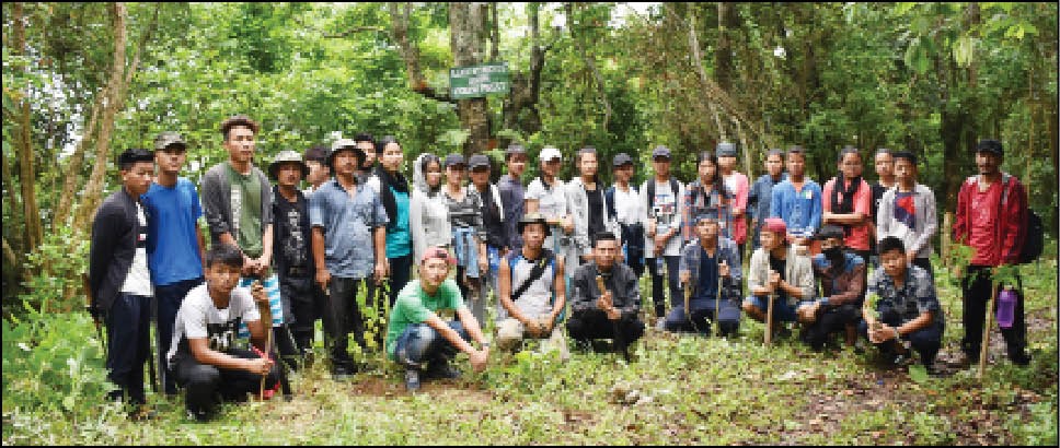Peletkie Students' Union (PSU) conducted a plantation drive at its reserve forest at Peletkie village under Peren district on June 8. (Photo Courtesy: PSU)