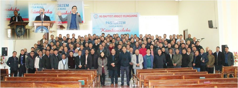 Pastors under the Ao Baptist Arogo Mungdang (ABAM) during a spiritual awakening programme held on February 17 and 18 in Impur.