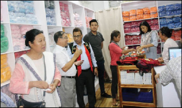 Newly opened Alon Yarns showroom located at the shopping arcade at Nyamo Lotha Road, Dimapur.