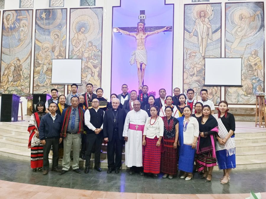 Archbishop Leopoldo Girelli, the Apostolic Nuncio to India, Vatican Ambassador to India arrives to Nagaland.